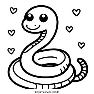 Yılan boyama sayfası – yaratıcılık, eğlenceli etkinlik