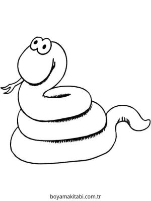 Yılan boyama sayfası – yaratıcılığı geliştirir, keyifli zaman