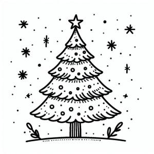 Yılbaşı Ağacı (Noel ağacı) boyama sayfası,  coloring page, Yılbaşı Ağacı 6, 