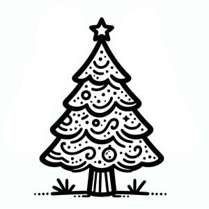 Yılbaşı Ağacı (Noel ağacı) boyama sayfası,  coloring page, Yılbaşı Ağacı 3, 