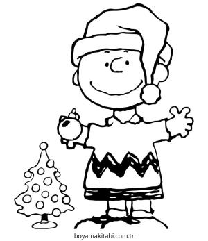 Yılbaşı Ağacı (Noel ağacı) boyama sayfası – kolay boyama, eğitici aktivite