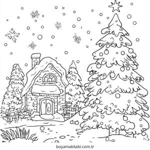 Yılbaşı Ağacı (Noel ağacı) boyama sayfası – ücretsiz yazdır, boyama etkinliği