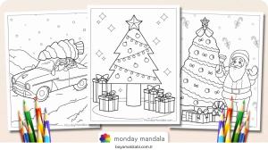 Yılbaşı Ağacı (Noel ağacı) boyama sayfası – çocuk aktivitesi, PDF indir