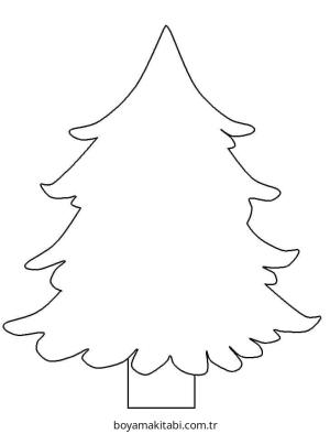 Yılbaşı Ağacı (Noel ağacı) boyama sayfası – okul öncesi, evde etkinlik