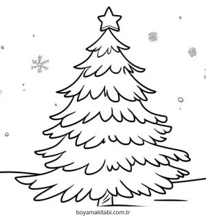Yılbaşı Ağacı (Noel ağacı) boyama sayfası – ücretsiz yazdır, boyama etkinliği