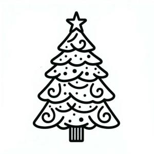 Yılbaşı Ağacı (Noel ağacı) boyama sayfası,  coloring page, Yılbaşı Ağacı 8, 