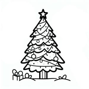 Yılbaşı Ağacı (Noel ağacı) boyama sayfası,  coloring page, Yılbaşı Ağacı Çizmek, 