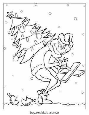 Yılbaşı Ağacı (Noel ağacı) boyama sayfası – çocuk aktivitesi, PDF indir