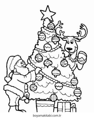 Yılbaşı Ağacı (Noel ağacı) boyama sayfası – yaratıcılığı geliştirir, keyifli zaman