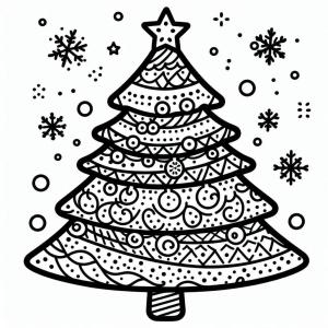 Yılbaşı Ağacı (Noel ağacı) boyama sayfası,  coloring page, Yılbaşı Ağacı 5, 