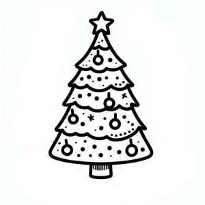 Yılbaşı Ağacı (Noel ağacı) boyama sayfası,  coloring page, Yılbaşı Ağacı 1, 