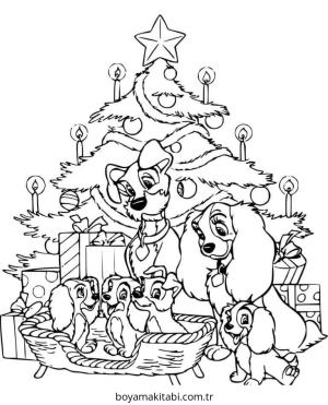 Yılbaşı Ağacı (Noel ağacı) boyama sayfası – evde etkinlik, ücretsiz yazdır