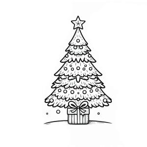 Yılbaşı Ağacı (Noel ağacı) boyama sayfası,  coloring page, Yılbaşı Ağacı 9, 