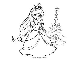 Yılbaşı boyama sayfası – sanatsal çalışma, çocuklar için