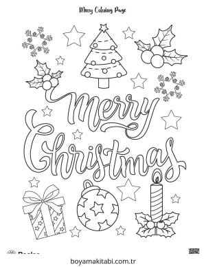 Yılbaşı boyama sayfası – çocuklar için, çizgi film temalı