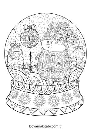 Yılbaşı boyama sayfası – kolay boyama, eğitici aktivite