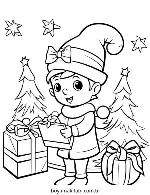 Yılbaşı boyama sayfası – yaratıcılık, eğlenceli etkinlik