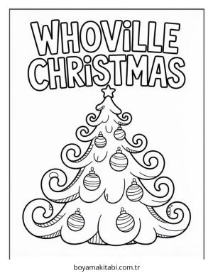 Yılbaşı boyama sayfası – keyifli zaman, renkli çizimler