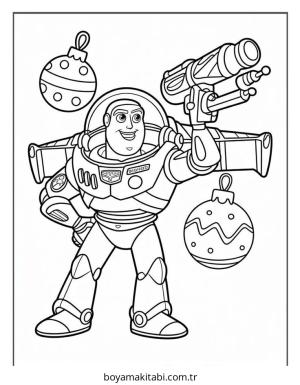 Yılbaşı boyama sayfası – renkli çizimler, okul öncesi