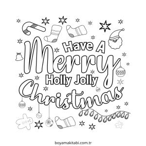Yılbaşı boyama sayfası – PDF indir, sevimli karakter