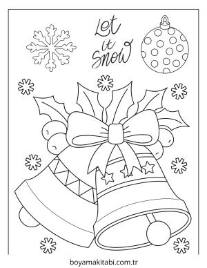 Yılbaşı boyama sayfası – sevimli karakter, sanatsal çalışma