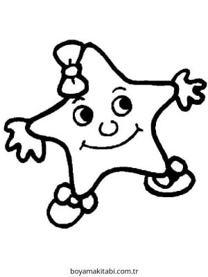 Yıldız boyama sayfası – eğlenceli etkinlik, el becerilerini geliştirir