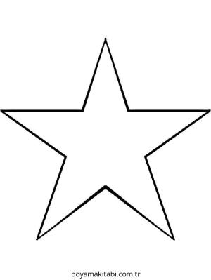 Yıldız boyama sayfası – evde etkinlik, ücretsiz yazdır