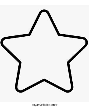 Yıldız boyama sayfası – çocuk aktivitesi, PDF indir
