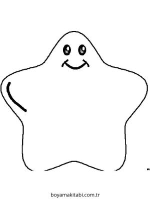 Yıldız boyama sayfası – el becerilerini geliştirir, boyama çalışması