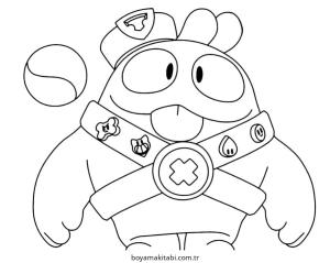 Yıldız boyama sayfası – sevimli karakter, sanatsal çalışma