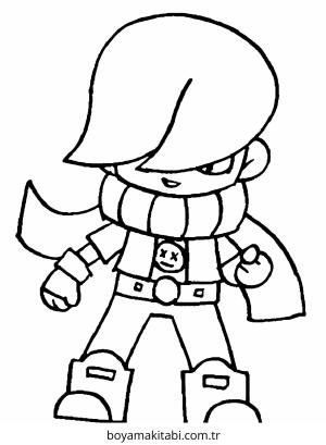 Yıldız boyama sayfası – sevimli karakter, sanatsal çalışma