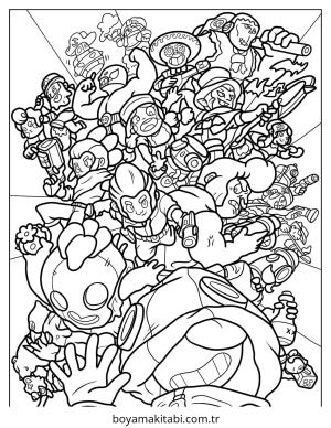 Yıldız boyama sayfası – renkli çizimler, okul öncesi