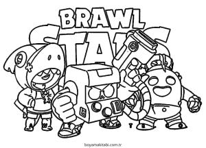 Yıldız boyama sayfası – çizgi film temalı, basit çizim