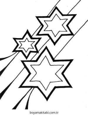 Yıldız boyama sayfası – PDF indir, sevimli karakter