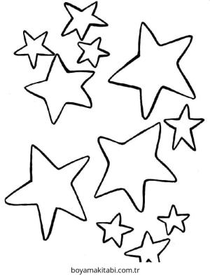 Yıldız boyama sayfası – yaratıcılık, eğlenceli etkinlik