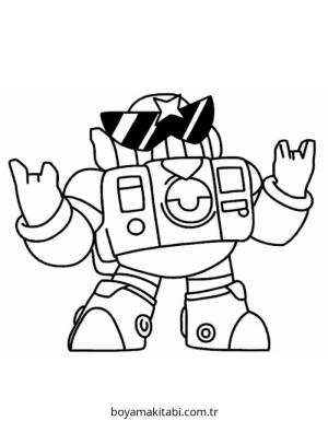 Yıldız boyama sayfası – çizgi film temalı, basit çizim