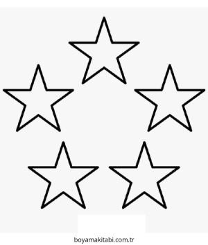 Yıldız boyama sayfası – boyama çalışması, yaratıcılığı geliştirir
