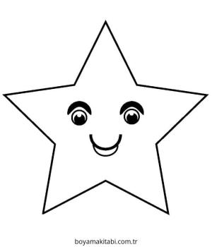 Yıldız boyama sayfası – çocuklar için, çizgi film temalı