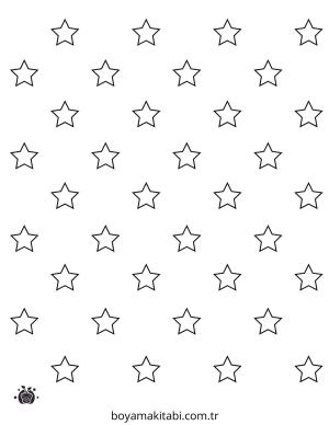 Yıldız boyama sayfası – okul öncesi, evde etkinlik