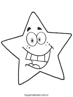 Yıldız boyama sayfası – kolay boyama, eğitici aktivite