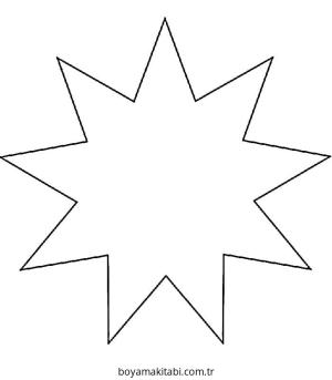 Yıldız boyama sayfası – boyama etkinliği, çocuk aktivitesi