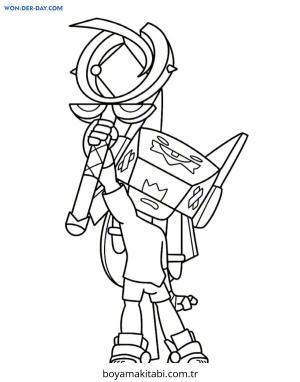 Yıldız boyama sayfası – basit çizim, kolay boyama