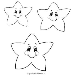 Yıldız boyama sayfası – PDF indir, sevimli karakter