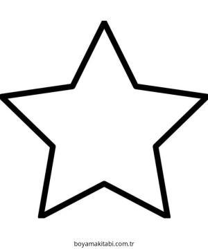 Yıldız boyama sayfası – evde etkinlik, ücretsiz yazdır