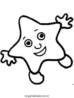 Yıldız boyama sayfası – okul öncesi, evde etkinlik