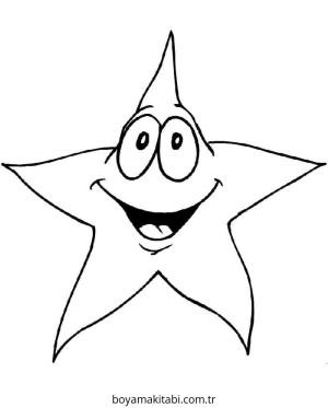 Yıldız boyama sayfası – keyifli zaman, renkli çizimler