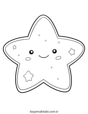 Yıldız boyama sayfası – sanatsal çalışma, çocuklar için