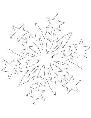 Yıldız boyama sayfası,  coloring page, Noel Yıldızlı Kar Tanesi, 