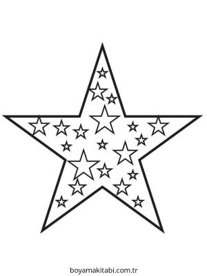Yıldız boyama sayfası – yaratıcılık, eğlenceli etkinlik