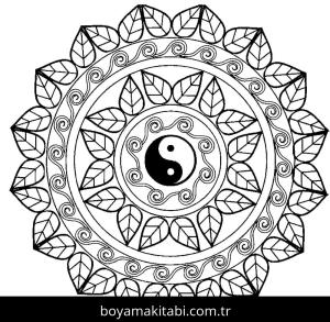 Yin Yang boyama sayfası – ücretsiz yazdır, boyama etkinliği